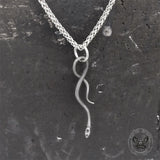 Coiled Snake Stainless Steel Animal Pendant