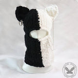 Color Block Cat Ear Knitted Balaclava Hat | Gthic.com