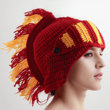 Color Block Knitted Mohawk Beanie Hat | Gthic.com