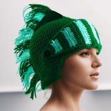 Color Block Knitted Mohawk Beanie Hat | Gthic.com