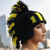 Color Block Knitted Mohawk Beanie Hat | Gthic.com