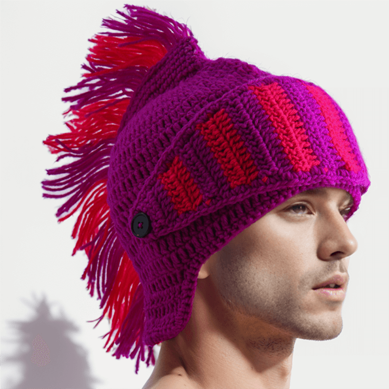 Knit mohawk hat ear flaps sales