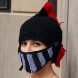 Color Block Knitted Mohawk Beanie Hat | Gthic.com