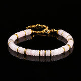 Colorful Dopamine Frisbee Beaded Crystal Agate Bracelet | Gthic.com