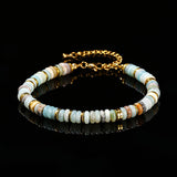 Colorful Dopamine Frisbee Beaded Crystal Agate Bracelet