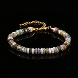 Colorful Dopamine Frisbee Beaded Crystal Agate Bracelet | Gthic.com