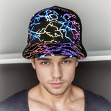 Colorful Rave Polyester Reflective Cap | Gthic.com