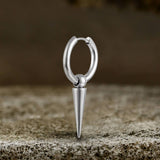 Conical Drop Stainless Steel Hoop Earrings | Gthic.com