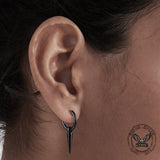 Conical Drop Stainless Steel Hoop Earrings | Gthic.com