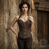 Court-Style Gothic 12 Steel-Boned Halter Corset | Gthic.com