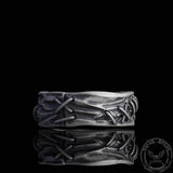 Crack Sew Knot Sterling Silver Ring | Gthic.com