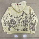 Crazy Skeleton Polyester skull Hoodie Coat | Gthic.com