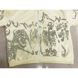 Crazy Skeleton Polyester skull Hoodie Coat | Gthic.com