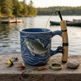Creative Angler's Dream Fishing Rod And Fish Ceramic Mug | Gthic.com
