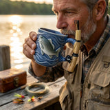 Creative Angler's Dream Fishing Rod And Fish Ceramic Mug | Gthic.com