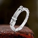 Creative Punk Wire Nail Stainless Steel Byzantine Bracelet