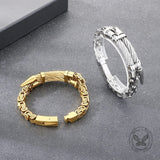 Creative Punk Wire Nail Stainless Steel Byzantine Bracelet