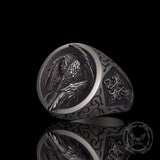 Cross Archangel Guardian Sterling Silver Ring | Gthic.com