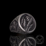Cross Archangel Guardian Sterling Silver Ring | Gthic.com