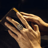 Crown Lion King Sterling Silver Ring