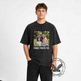 Custom DIY Photo Cotton Vintage Washed T-shirt | Gthic.com