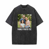 Custom DIY Photo Cotton Vintage Washed T-shirt