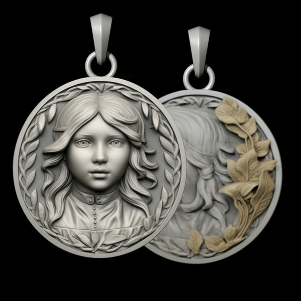 Custom Portrait Sterling Silver Pendant | Gthic.com
