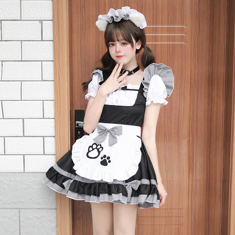 Cute Cat Paw Maid Lolita Dress GTHIC Cute Cat Paw Maid Lolita Dress GTHIC