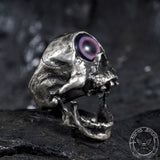 Cyclops Sterling Silver Skull Ring | Gthic.com