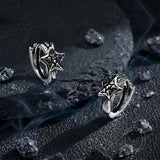 Punk Pentagram Stainless Stee Hoop Earrings | Gthic.com