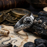 Dark Gem Octopus Tentacle Vintage Stainless Steel Ring | Gthic.com
