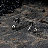 Dark Scary Spider Stainless Steel Animal Earrings | Gthic.com