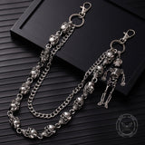 Dark Skull Double-Layer Hip-Hop Alloy Pants Chain | Gthic.com