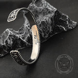 Dark Skull Rose Gothic Stainless Steel Open Bracelet