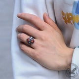 Dark Skull Zircon Brass Gothic Ring | Gthic.com
