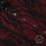 Dark Style Slim Lace V-Neck Lace-Up Tube Top