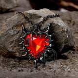 Dark Thorn Heart Alloy Gothic Necklace | Gthic.com