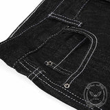 Dark Y2K Punk Rivet Embellishment Wide Leg Jeans