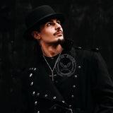 Tödlicher Totenkopf- und Kreuzanhänger aus Edelstahl