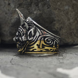 Demon Cyber Oni Mask Sterling Silver Ring