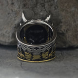 Demon Cyber Oni Mask Sterling Silver Ring