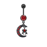 Devil Bat Spider Zinc Alloy Belly Button Ring