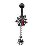 Devil Bat Spider Zinc Alloy Belly Button Ring