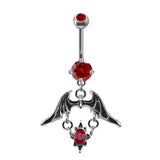 Devil Bat Spider Zinc Alloy Belly Button Ring