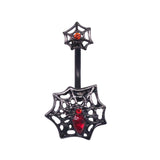 Devil Bat Spider Zinc Alloy Belly Button Ring | Gthic.com