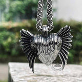 Devil Heart Wings Stainless Steel Pendant | Gthic.com
