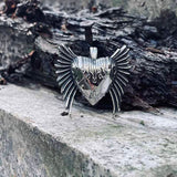 Devil Heart Wings Stainless Steel Pendant | Gthic.com
