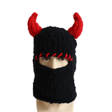 Devil Horns Knitted Balaclava Hat | Gthic.com