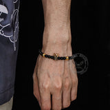 Diamond Crown Stainless Steel Bead Bracelet | Gthic.com