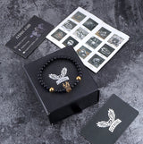 Diamond Crown Stainless Steel Bead Bracelet